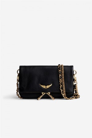 Zadig & Voltaire Rock Nano Bag Negras Doradas | ZV-255974
